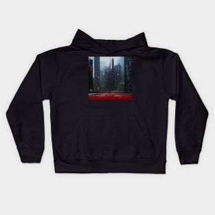 Vintage Cyberpunk Night City Kids Hoodie